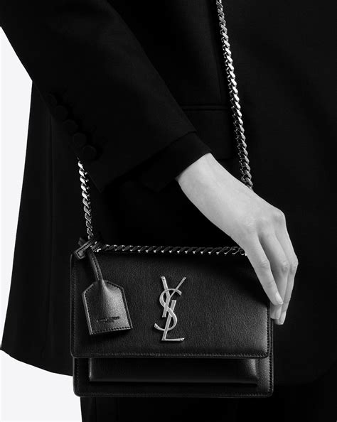 ysl mini sunset silver|YSL sunset bag small.